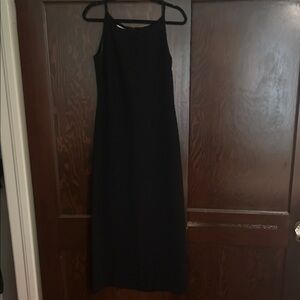 Vintage high neck Black Maxi Dress